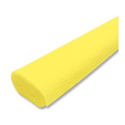 Rotolo Carta Crespa 180 gr 50cm x 2,5m - colore Giallo chiaro canarino