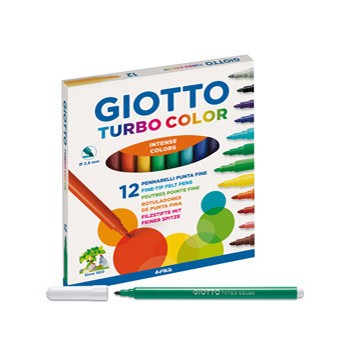 Astuccio 12 pennarelli turbocolor giotto