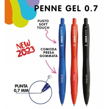 Penna I'm Black Gel 0,7 Tinta Unita inchiostro nero