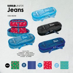 Astuccio Oval Denim Tinta Unita Jeans