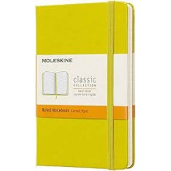 Taccuino Notebook M Moleskine con elastico - interno a Righe - colore Giallo