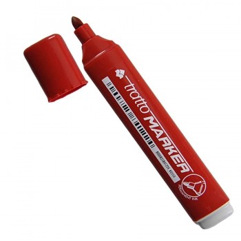 Pennarello tratto marker - punta tonda - rosso