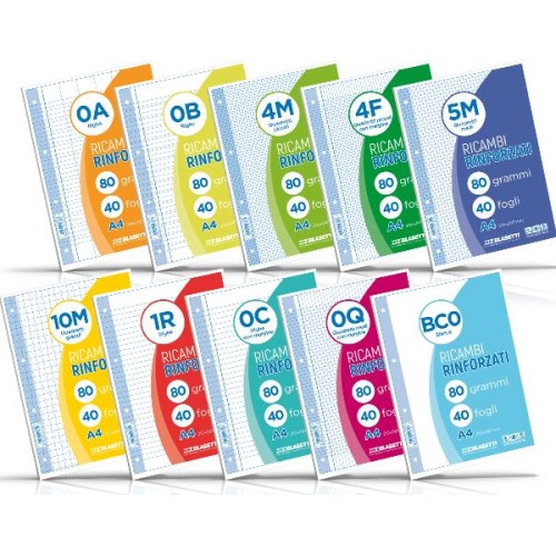 Ricambi forati a5 5mm 80gr quaxima 40fg...