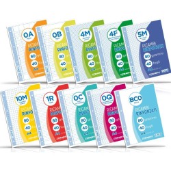Ricambi forati a5 5mm 80gr quaxima 40fg 80grrinforzati(1 Pezzo)