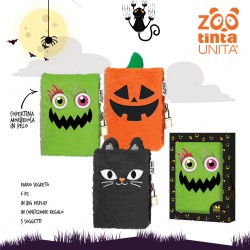 Diario segreto in peluche con lucchetto e chiave - Tinta Unita Zoo Halloween