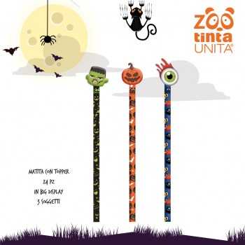 Matita con topper - Tinta Unita Zoo Halloween