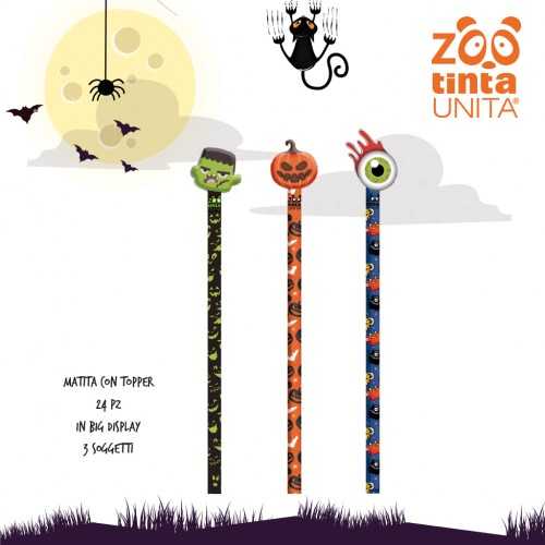 Matita con topper - Tinta Unita Zoo Halloween