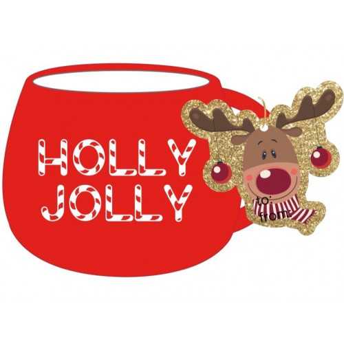 Tazza in ceramica Christmas con figura 3D