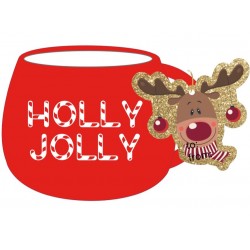 Tazza in ceramica Christmas con figura 3D
