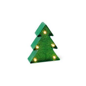 Mini Luce decorativa glitter - Albero di Natale