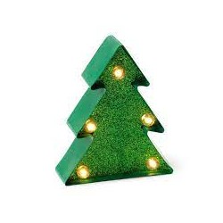 Mini Luce decorativa glitter - Albero di Natale