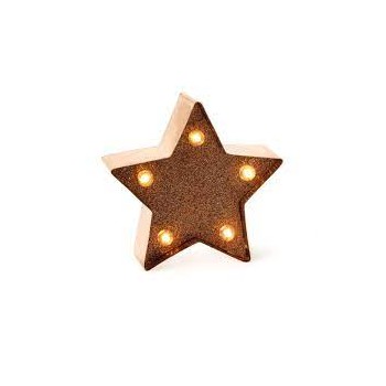 Mini Luce decorativa glitter - Stella