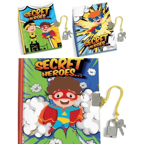 Diario segreto Secret Heroes con lucchetto e...