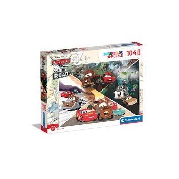 Puzzle Cars On The Road Disney Pixar 104 pezzi Maxi...