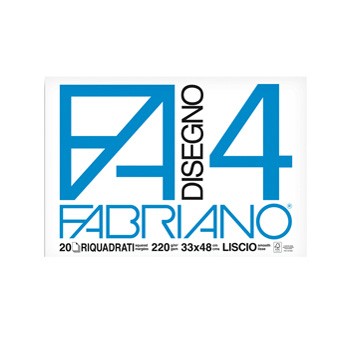 Album blocco Fabriano4 33x48cm 220gr 20fg liscio riquadrato