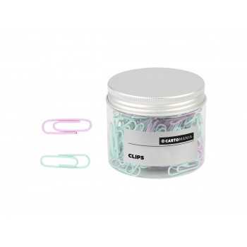 Set clips 180 graffette piccole colori lilla e verde acqua