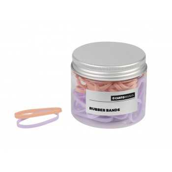 Set 30 grammi di elastici colori lilla e rosa carne