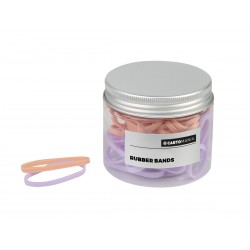 Set 30 grammi di elastici colori lilla e rosa carne