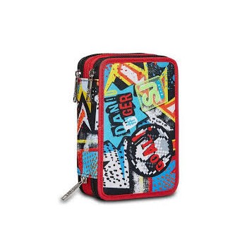 Astuccio 3 zip SJ Gang Firegoal Boy