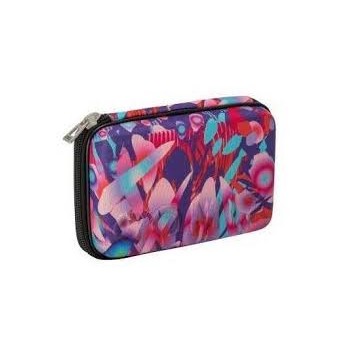 Astuccio corredo maxi zip Comix Flash fantasia rosa e viola