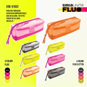 Pouch astuccio rettangolare in pvc e silicone Tinta Unita...
