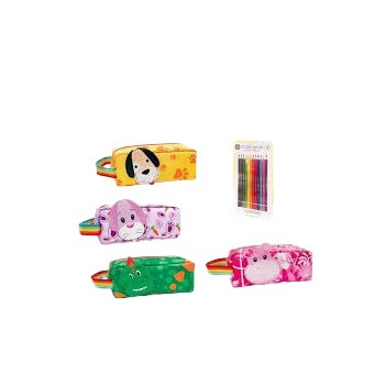 Astuccio bustina con immagine sagomata e maniglia