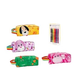 Astuccio bustina con immagine sagomata e maniglia