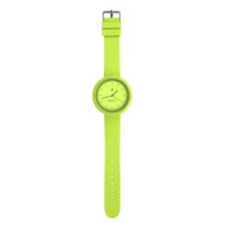 Orologio da polso con cinturino in silicone quadrante senza numeri colore verde chiaro