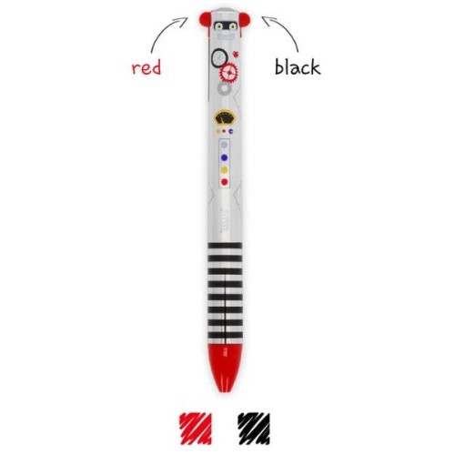 Penna a due colori Click&Clack Robot Legami