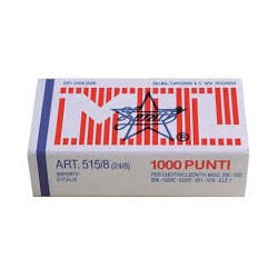 Scatola 1000 punti cucitrice 24/8