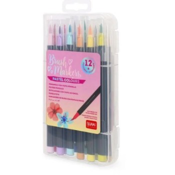 Set di 12 Pennarelli con Punta Pennello Brush Markers...