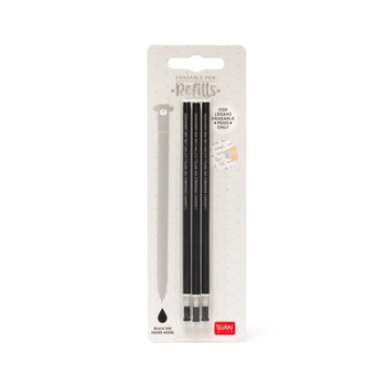 Set da 3 Refill per Penne Cancellabili Legami Colore Nero