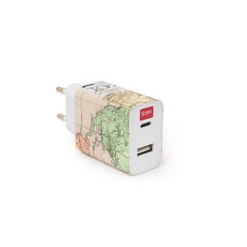 Caricabatterie da Muro - USB + USB-C - Plug...