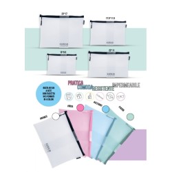 Busta in Eva Mesh con cerniera e zipper puller formato voucher