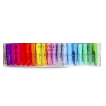 Set 18 evidenziatori Tinta Unita con base d'appoggio in...