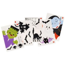 Set 35 adesivi elettrostatici per finestra Halloween