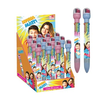 Penna a 6 colori con timbrini