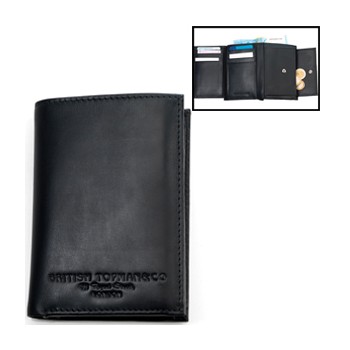 Portafoglio verticale deluxe 18 tasche colore nero