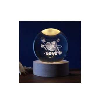 Lampada Led da Tavolo Piccola a Sfera - Love