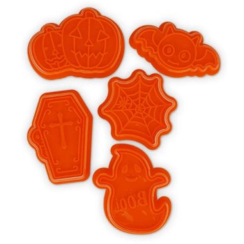 Set 5 formine Tagliabiscotti Cookie Cutters Halloween...