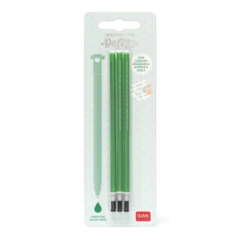 Set da 3 Refill per Penne Cancellabili Legami Colore Verde