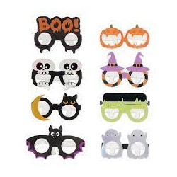 Set di 8 occhiali in carta Halloween