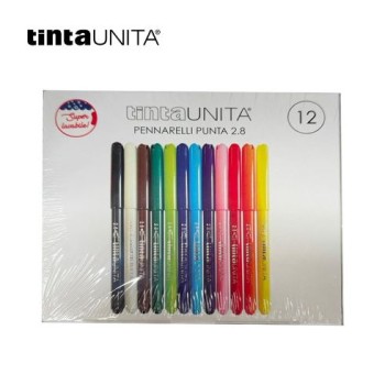 Pennarelli Tinta Unita punta sottile 2.8 scatola da 12...