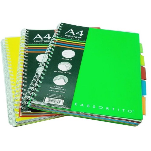 Maxi quaderno A4 con spirale e divisori...
