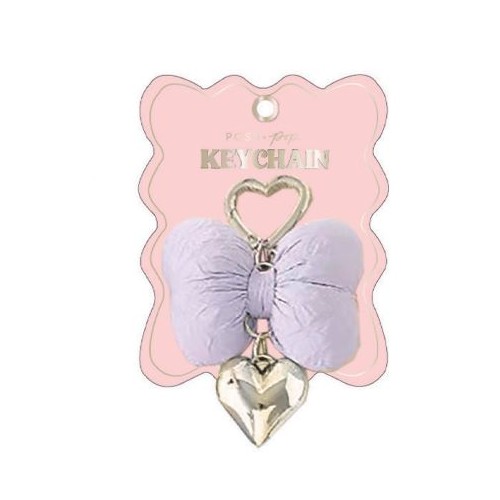 PORTACHIAVI BOW AND GOLD HEART CHARMS...