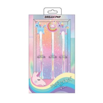 SET 3 PENNE UNICORNO E ARCOBALENO TRI-COASTAL DREAMPOP