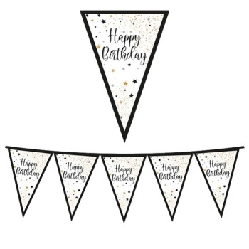 Festone bandierine Happy Birthday 3mt