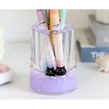 Portapenne Liquid Pencil Holder I-Total - Viola con Gatto...