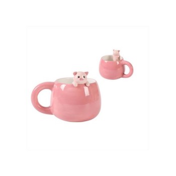 Tazza in Ceramica in 3D con Maialino