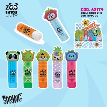 Colla stick 21gr tappo 3D Fruit Collection Tinta Unita...